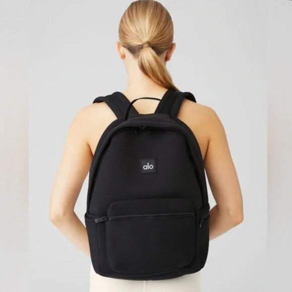 Alo Yoga Neoprene Backpack with Pouch Black BNWT - Picture 2 of 9